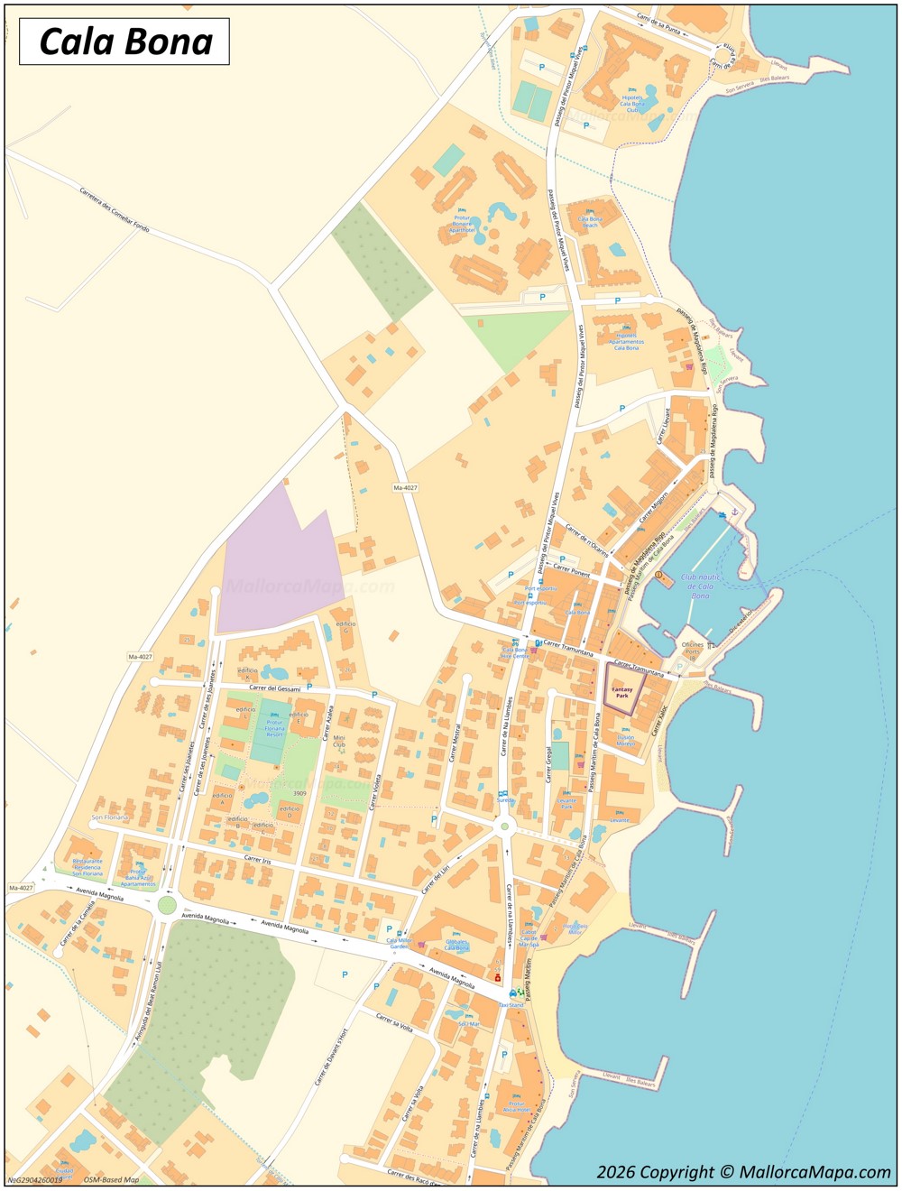 Mapa de Cala Bona