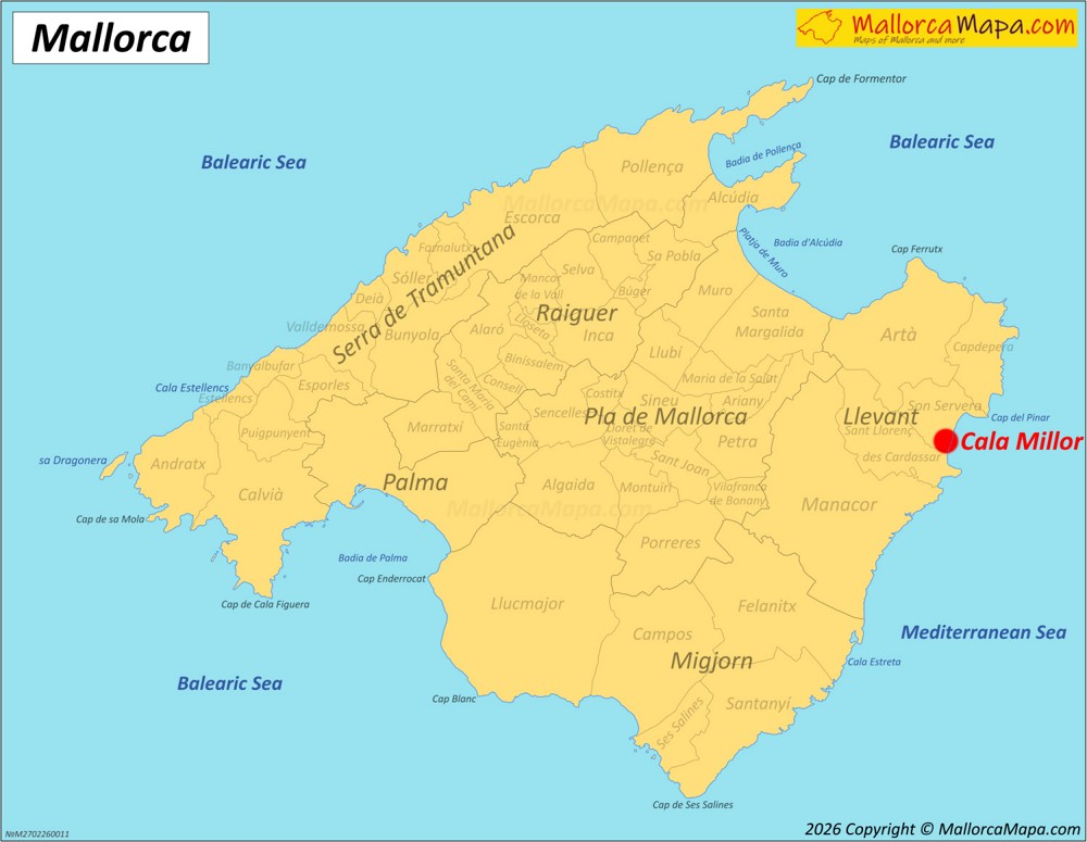 On es troba Cala Millor a Mallorca