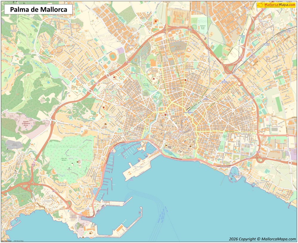 Map of Palma de Mallorca