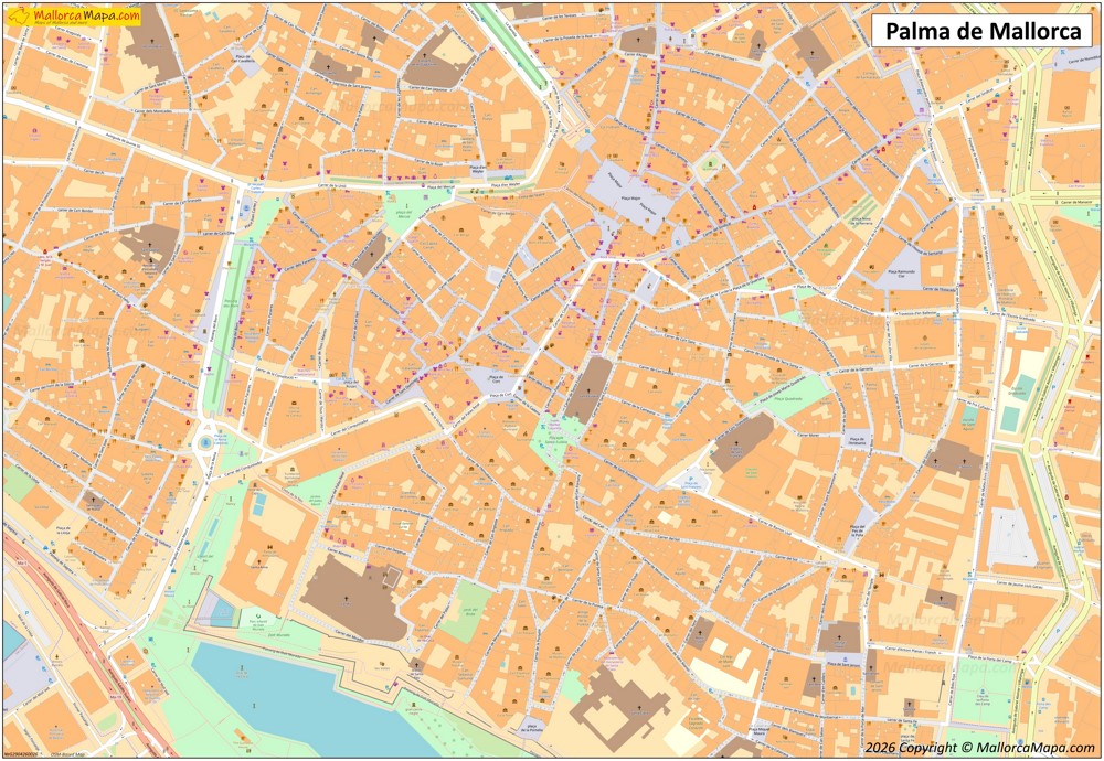 Palma Old Town Map