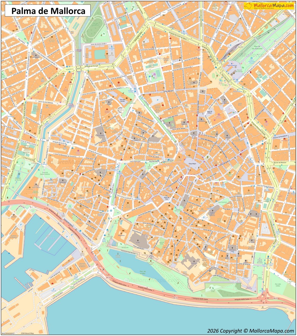 Palma City Center Map