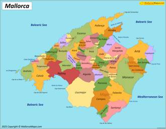Mapa de Municipios de Mallorca