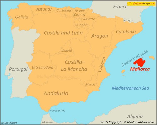 Dónde está Mallorca en España